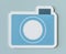 Icon of blue paper camera