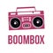 Icon Boombox. Vector image of the tape recorder.