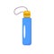 Icon of bottle. Concept of time to travel, stuff for adventure tourism, sport. Journey decorative design accessories . Flat