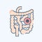 Icon Bowels. related to Body Ache symbol. doodle style. simple design editable. simple illustration