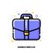 Icon of briefcase for business portfolio concept