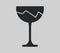 Icon broken glass beaker illustrated