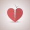 Icon broken heart, vector illustration.