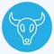 Icon Bull Horns - Blue Eyes Style - Simple illustration, Good for Prints , Announcements, Etc