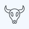 Icon Bull Horns - Line Style - Simple illustration, Good for Prints , Announcements, Etc