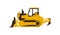Icon bulldozer. Construction machinery. Vector illustration. Sleek style.