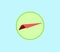 Icon. Button, red paper plane graphic. Graphic with the meaning of transport to destination.