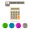 Icon calculator colorful design vector on white background