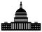 Icon of capitol building washington dc american congress, vector