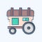 Icon Caravan. related to Medieval symbol. doodle style. simple design editable. simple illustration
