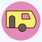 Icon Caravanning. suitable for education symbol. flat style. simple design editable. design template vector. simple illustration