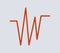 Icon cardiogram line illustrated