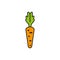 Icon of carrots. Simple flat vector illustration on a white background