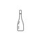 Icon, champagne bottle, vector illustration linear graphic