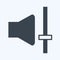 Icon Change Music Volume. suitable for music symbol. glyph style. simple design . design template . simple symbol