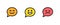 Icon chat, chatting, comment, message, smiley. Editable Vector Outline.