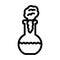 Icon Of Chemistry Bulb With Reaction Inside