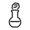 Icon Of Chemistry Bulb With Reaction Inside