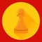 Icon of a chess figure the pawn in flat style a vector. A design concept for a logo or an element of the website.