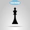 Icon chess piece on a gray background. Vector illustration. King