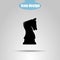 Icon chess piece on a gray background. Vector illustration. Knight