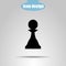 Icon chess piece on a gray background. Vector illustration. Pawn