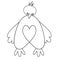 Icon chicken. Chick vector isolated on a white background.