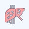 Icon Cirrhosis. related to Hepatologist symbol. doodle style. simple design editable. simple illustration