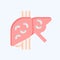 Icon Cirrhosis. related to Hepatologist symbol. flat style. simple design editable. simple illustration