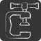 Icon Clamp. related to Welder Equipment symbol. chalk Style. simple design editable. simple illustration