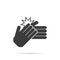 Icon clapping hands on a white background, vector