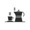 Icon for classic coffee time. Moka, espresso