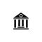 Icon. Classical building with columns University icon, bank icon