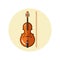 Icon of classical violin with fiddle stick