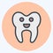 Icon Cleaned Tooth. suitable for medicine symbol. color mate style. simple design editable. design template vector. simple