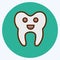 Icon Cleaned Tooth. suitable for medicine symbol. flat style. simple design editable. design template vector. simple illustration