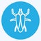 Icon Cockroach. suitable for Animal symbol. blue eyes style. simple design editable. design template vector. simple symbol