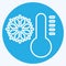 Icon Cold. related to Air Conditioning symbol. blue eyes style. simple design editable. simple illustration