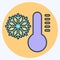 Icon Cold. related to Air Conditioning symbol. color mate style. simple design editable. simple illustration