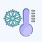 Icon Cold. related to Air Conditioning symbol. doodle style. simple design editable. simple illustration