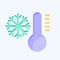 Icon Cold. related to Air Conditioning symbol. flat style. simple design editable. simple illustration