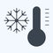 Icon Cold. related to Air Conditioning symbol. glyph style. simple design editable. simple illustration