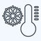 Icon Cold. related to Air Conditioning symbol. line style. simple design editable. simple illustration