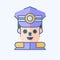 Icon Commandant. related to Military symbol. doodle style. simple design editable. simple illustration
