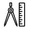 Icon Of Compasses And Scale