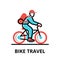 Icon concept of Bike Travel, travel collection