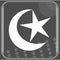 Icon concept Star and crescent symbol of Islam flat icon for social application online