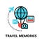 Icon concept of Travel Memories, travel collection