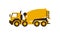 Icon Concrete Mixer. Construction machinery. Vector illustration. Sleek style.