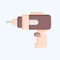 Icon Cordless Drill. related to Construction symbol. flat style. simple design editable. simple illustration